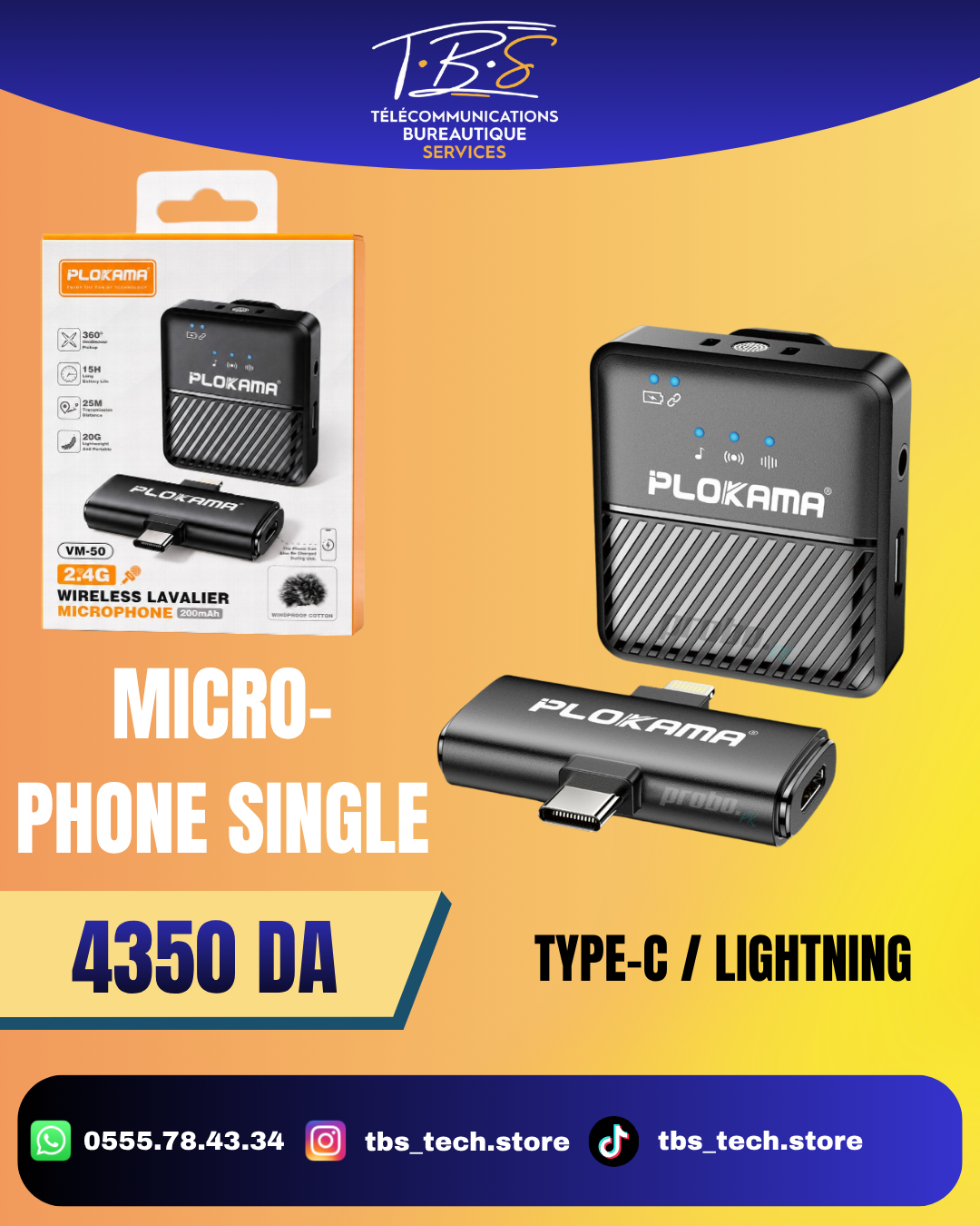 mic type-c and lightning single