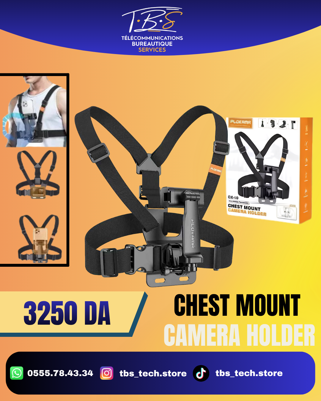chest mount phone and camera holder