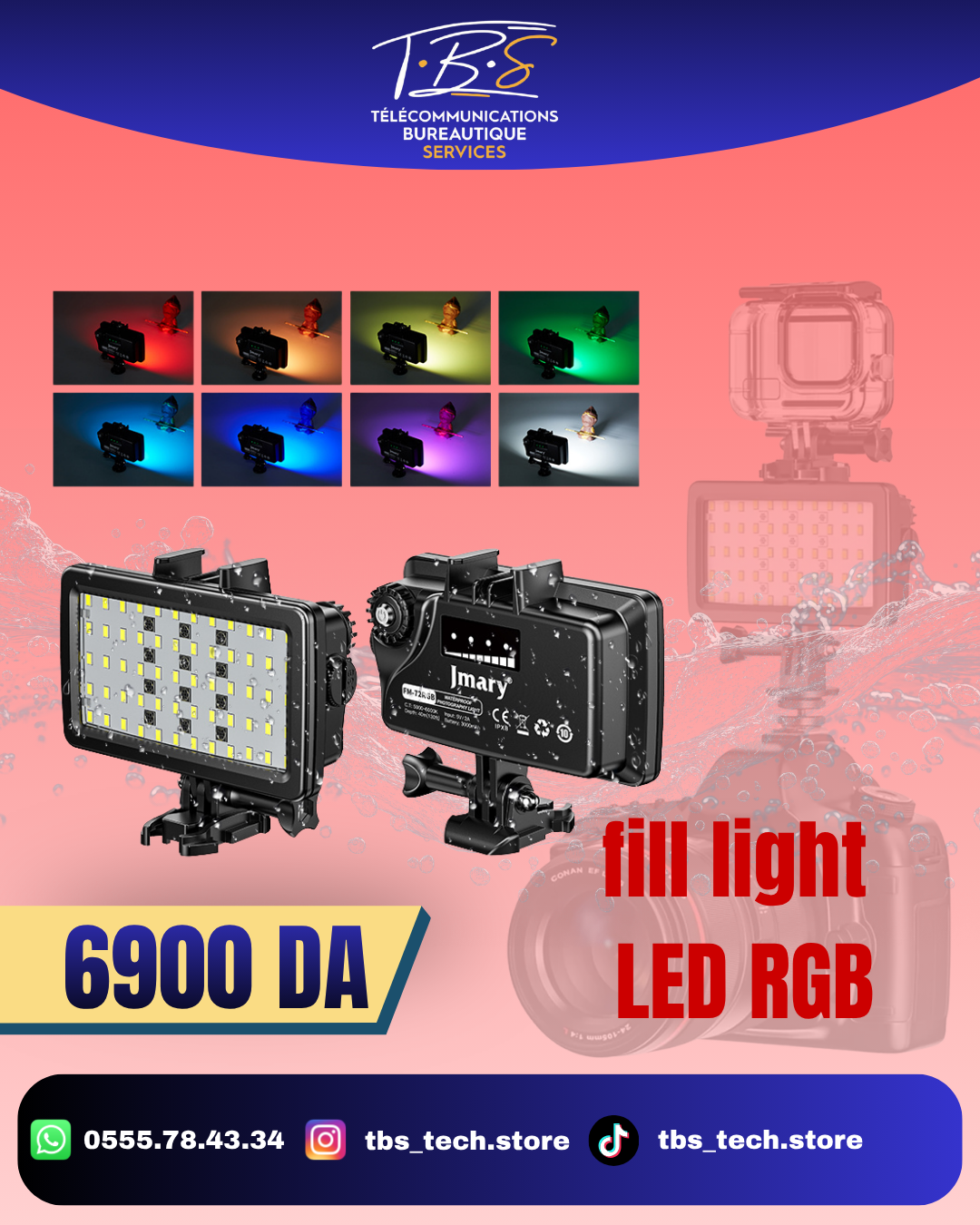 fill light LED RGB waterproof
